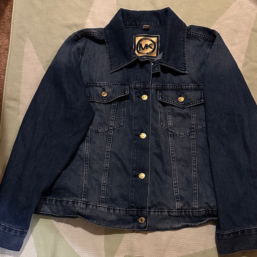 Michael Kors Dark Blue Jacket with Gold Accents